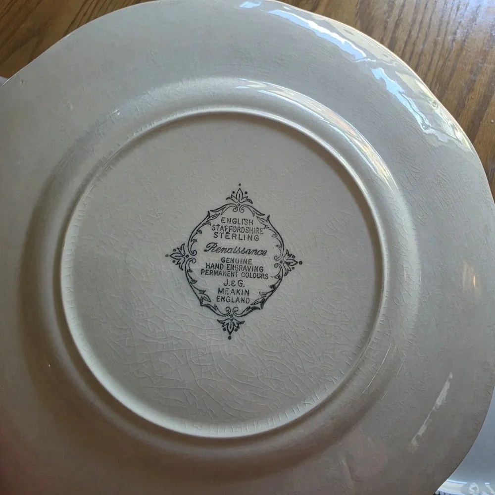 3 VTG J.G. Meakin English Ironstone Sterling Renaissance Black 10